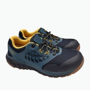 KEEN Utility Cully Work Shoes Mens 11.5 Legion Blue Gum Carbon Toe 1028296D